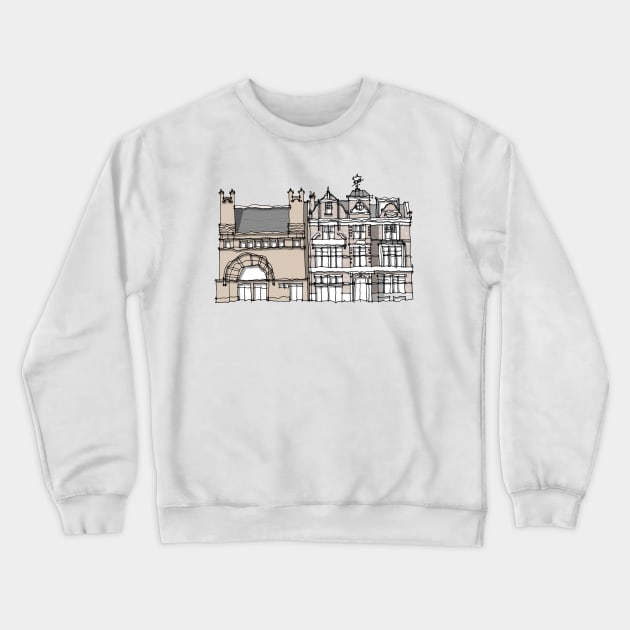 White Chapel Gallery London Crewneck Sweatshirt by MARKDONNELLYILLUSTRATION